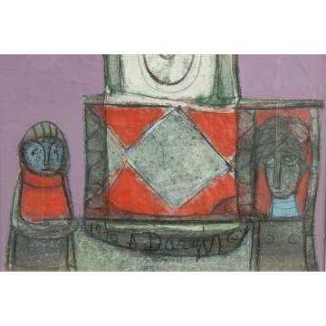 Alfons Dargis  (Lithuanian, 1909-1996) Abstract figures