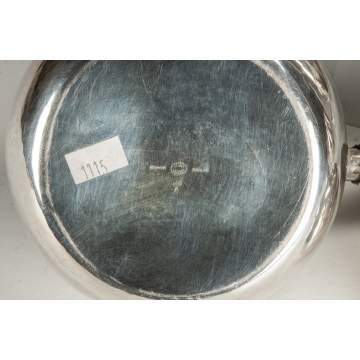 George Jensen Four Piece Tea Set with Ebony Handles