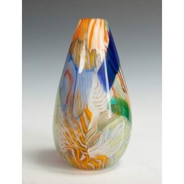 Dino Martens (Italian, 1894-1970) for Aureliano Toso, Murano Frammentati Glass Vase 