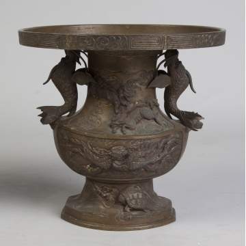 Japanese Bronze 2-Piece Vases 