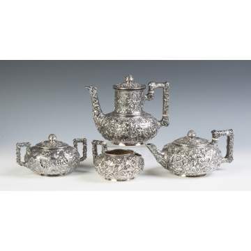 Dominick & Haff Four Piece Sterling Silver Tea & Coffee Set