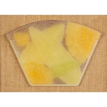 Art Deco Pate de Verre Lamp Panel