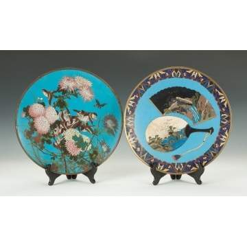 Two Japanese Cloisonné Plates