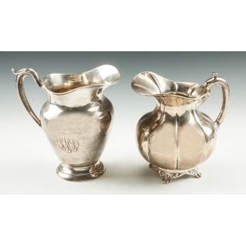 Two Sterling Silver Water Pitchers