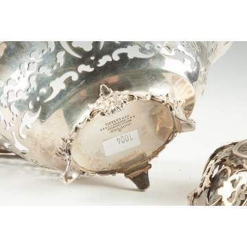 Two Sterling Silver Reticulated Table Articles