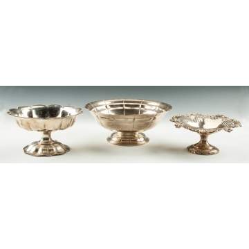 Three Sterling Silver Compotes