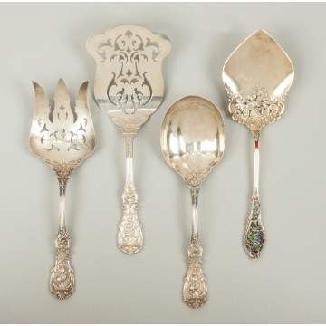 Four Sterling Silver Serving Pieces