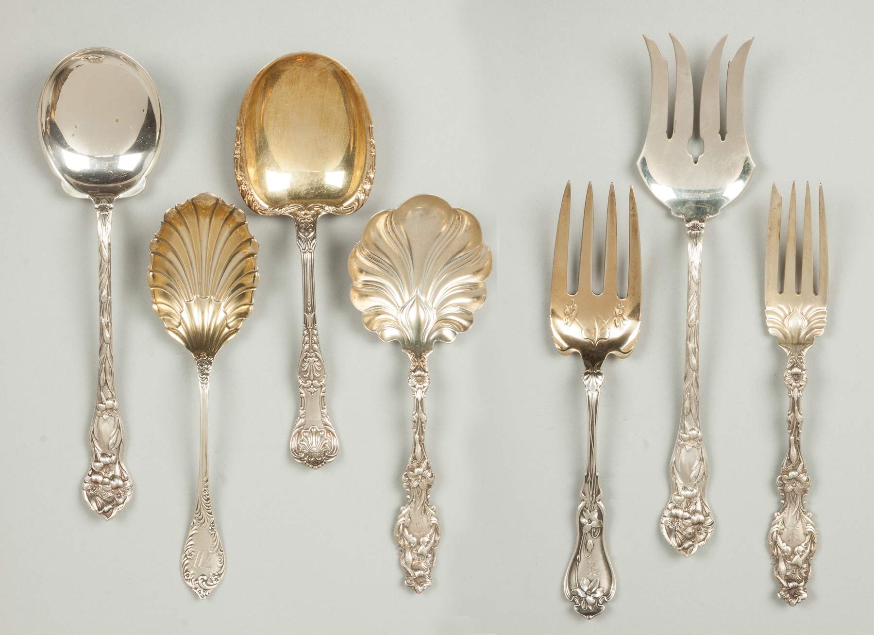 Vntage Gold Tone Cake and ce Cream Server Set, Elegant Servng Set