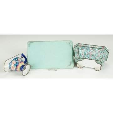 Chinese Enamel on Copper Table Articles