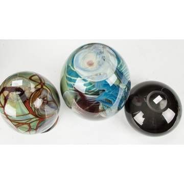 Contemporary Art Glass Vases & Orrefors Bowl