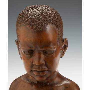  Edward Chesney (American, 1922-2008) Carved Hardwood Bust