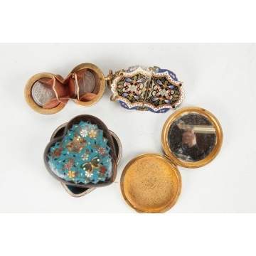 Two Chinese Enameled & Cloisonné Boxes