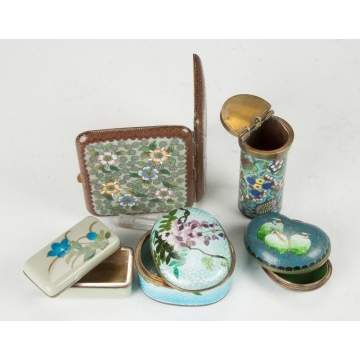 Group of Asian Enameled & Cloisonné Boxes