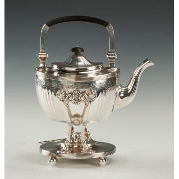 Theodore Starr Sterling Silver Kettle on Stand
