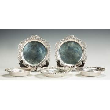 Six Sterling Silver Trays & Bowls