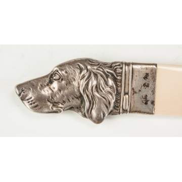 Silver Dog-head Handled Page Turner