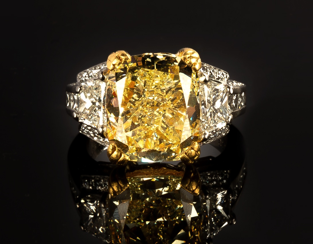 10 Carat Fancy Yellow Diamond Ring