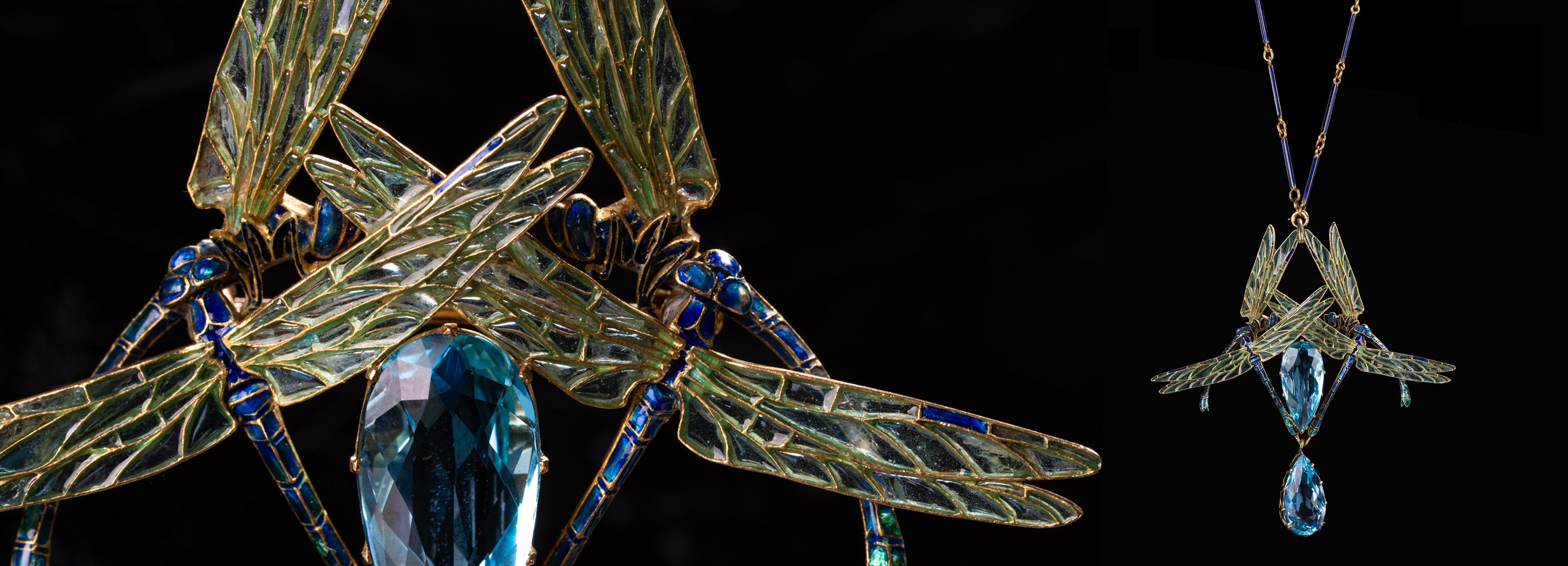 René Lalique Four Dragonflies Necklace