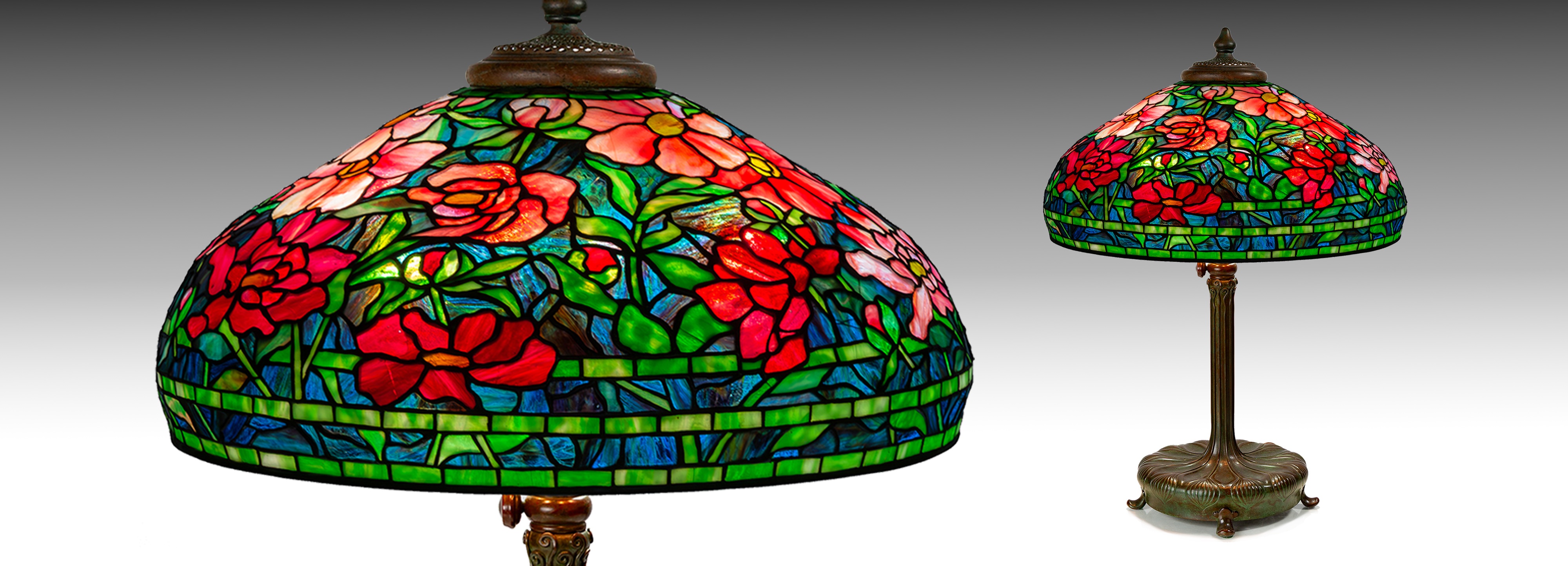 Tiffany Studios Peony Lamp