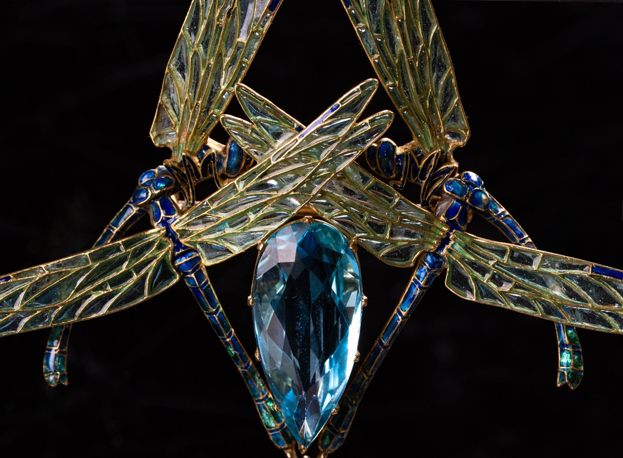 René Lalique Four Dragonflies Necklace