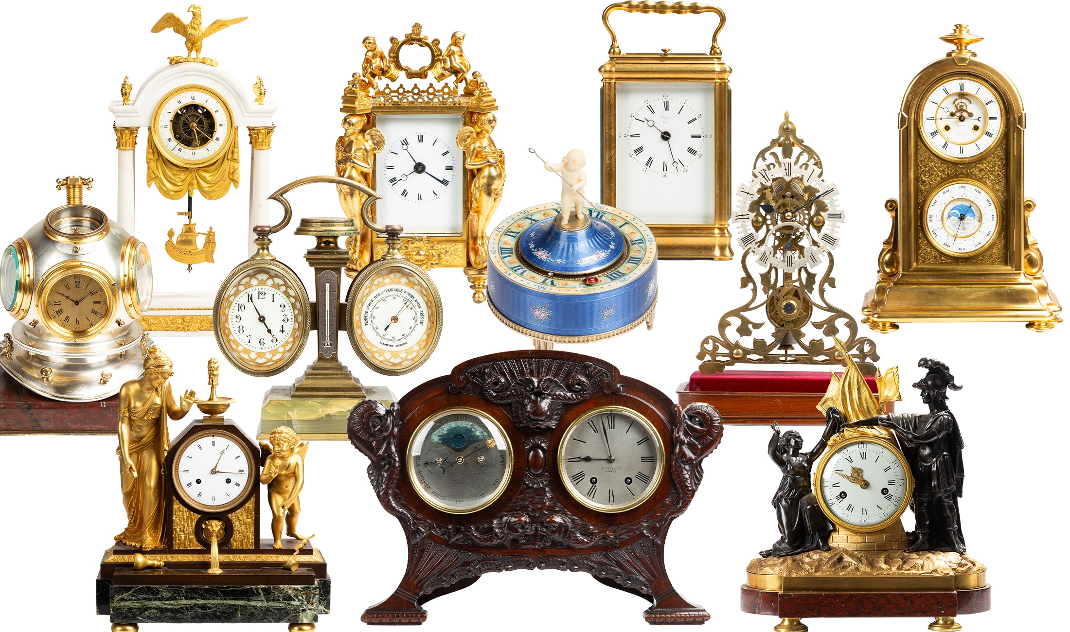 Over 50 Fine American & European Clocks