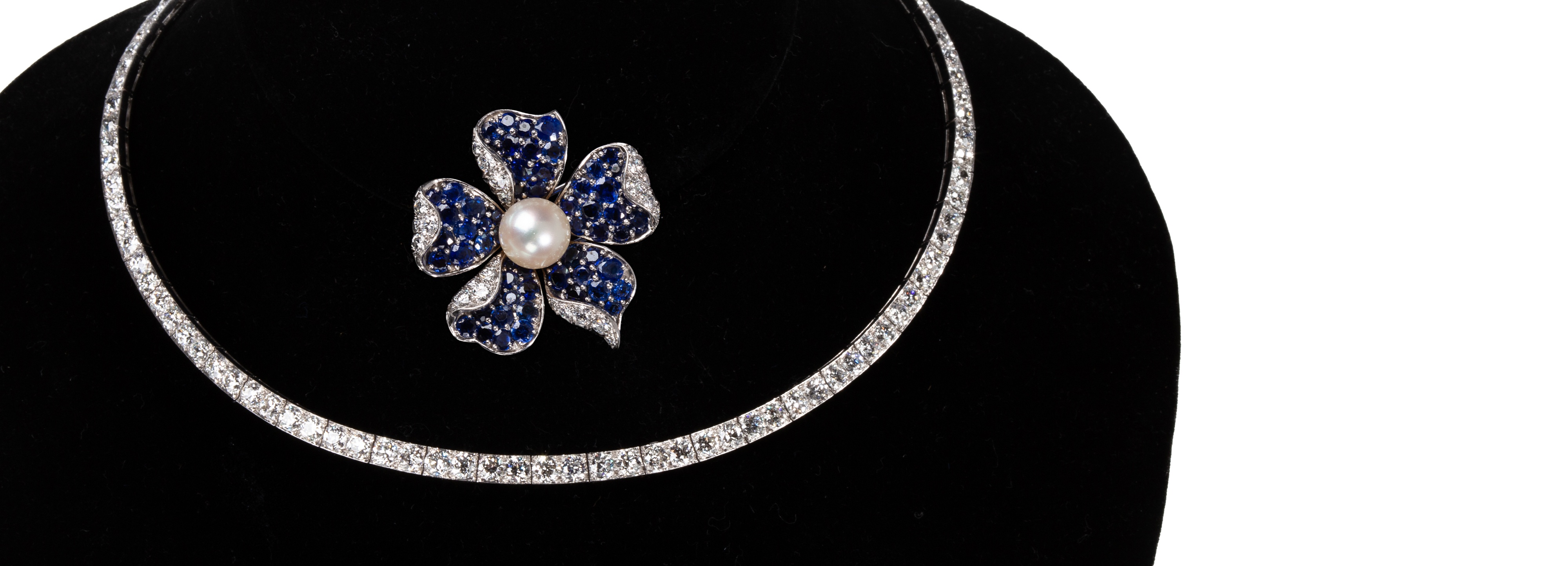 Van Cleef & Arpels, "Fleur" Clip & Necklace