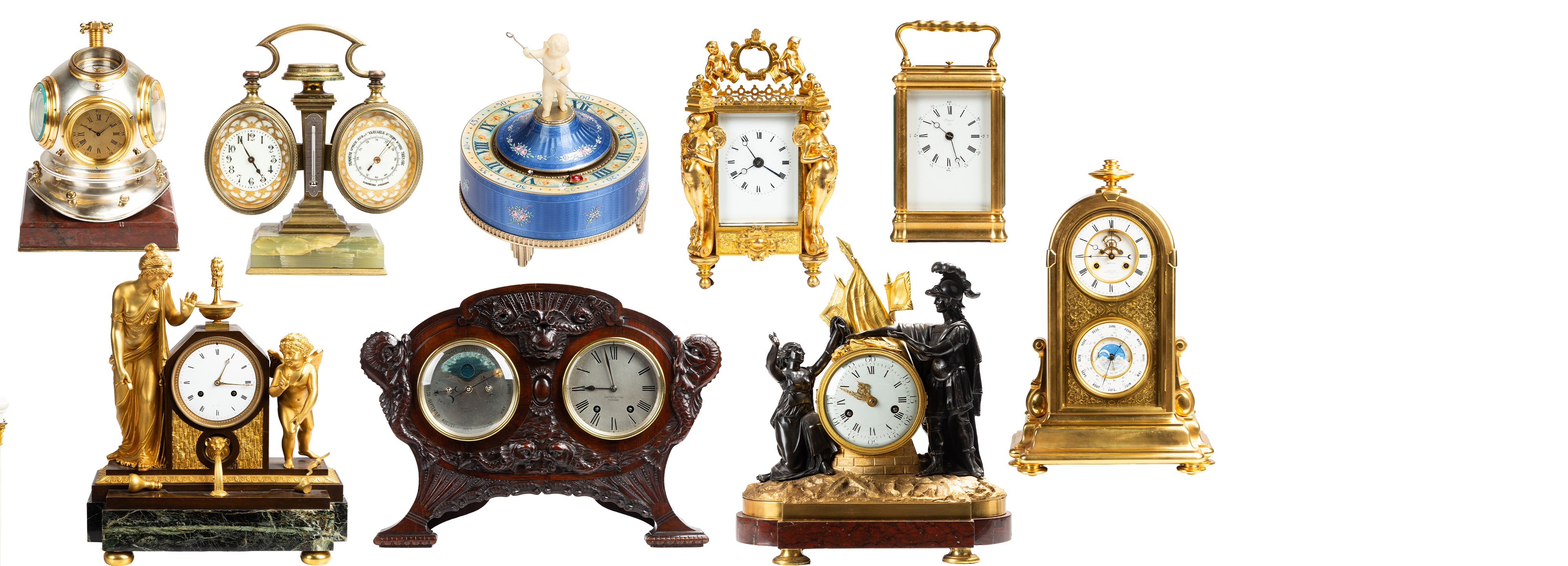 Over 50 Fine American & European Clocks